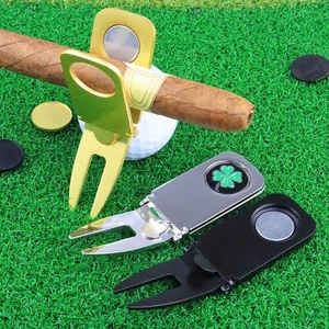 Zigarrenhalter Golf Sport Halterung Steckgabel Zigarrenclip magnetisches Golfwerkzeug Zigarre - Bild 1 von 25