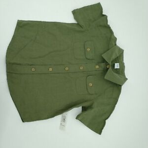 NWT Old Navy Linen-Blend Cargo-Pocket Shirt for Toddler Boys 4T