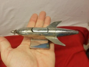 Vtg Continental Torpedo Jet Plane Cigarette Flip Lighter Atomic Cigar Missile - Picture 1 of 10