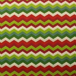 WAVERLY PANAMA WAVE JEWEL RED LIME GREEN ZIG ZAG OUTDOOR INDOOR FABRIC BTY 54"W - Picture 1 of 5