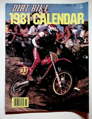 1981 Dirt Bike Calendar Bob Hannah Mike Bell Roger DeCoster Broc Glover & More - Image 1 of 4