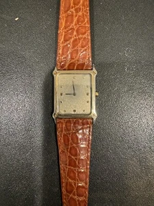 Vintage Ebel Ref.181902 Stainless steel & 14 kt  Rectangular Quartz Men Watch - Picture 1 of 14