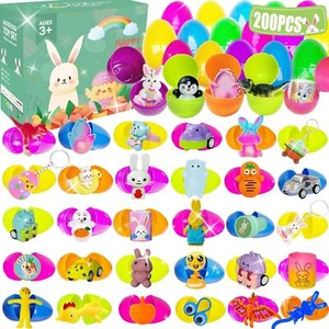 SQZUWIT 200 PCS Prefilled Easter Eggs Filled with Toys Inside for Kids Boys G... - Picture 1 of 6