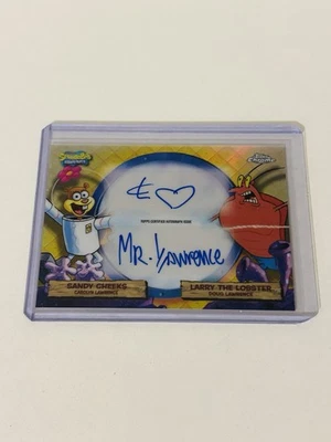2025 Topps Chrome SpongeBob DUAL AUTO Sandy Cheeks & Larry The Lobster DUAL VIP  - Image 1 of 2