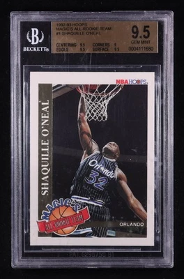 Hoops Magic's All Rookie Team #1 1992-93 ~ Shaquille O'Neal ~ BGS 9,5 gema como nueva Foto 1 de 2