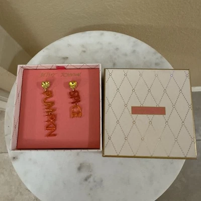 Pendientes colgantes desajustes Betsey Johnson It’s Fall Y’All naranja calabaza especias nuevo con caja Foto 1 de 4