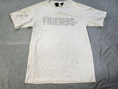 Camisa Vlone Friends Para Hombres Pequeña Blanca Estrás Logo V Gráfico Ropa de Calle Foto 1 de 4