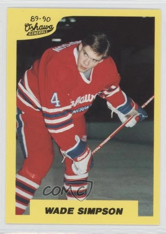 1989-90 7th Inning Sketch OHL Wade Simpson #8 - Image 1 of 2