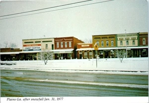 Pianura Georgia dopo nevicata 31 gennaio 1977 cartolina insegna Jimmy Carter - Foto 1 di 2