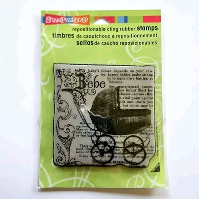 Cochecito de bebé Elementos Stampendous Sello de goma CRW127 Collage para cochecito bb113 Foto 1 de 3