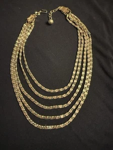 Vintage Napier Halskette Multi Kette vergoldet Sammler ALT selten ROLL Glied EXC - Bild 1 von 7