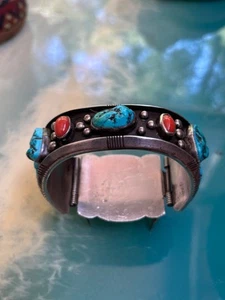 Sterling Silber Navajo Uhr Manschette Armband Vintage - Bild 1 von 14