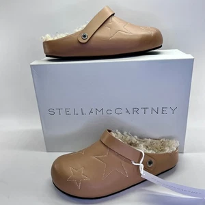 Stella McCartney Elyse Alter Star Clog Size 39 Faux Shearling Lined Faux Leather - Picture 1 of 17