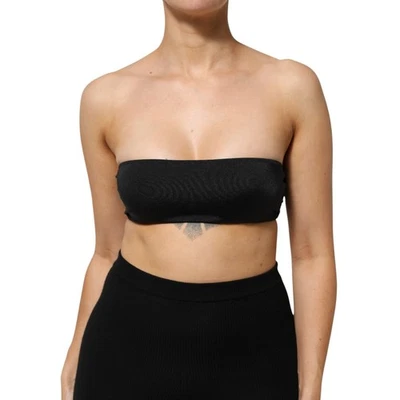 DOLCE & GABBANA Top Negro Mezcla de Nylon Bandeau Tubo Sin Tirantes IT40/US6/S 530usd Foto 1 de 4