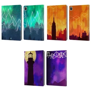 HEAD CASE DESIGNS GEOMETRIC LANDSCAPES LEATHER BOOK WALLET CASE FOR APPLE iPAD - Picture 1 of 9