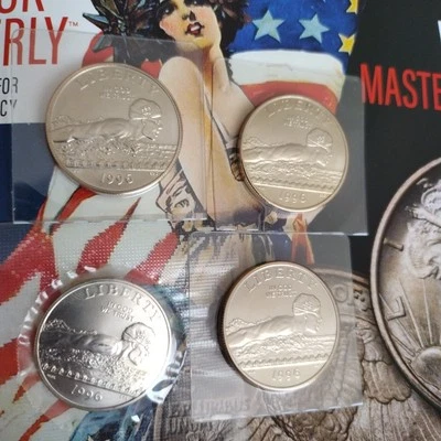 1996 S Atlanta Olympics Swimming BU Commemorative Half Dollar US Coin in cello - Image 1 of 4