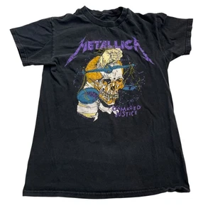 Metallica Damaged Justice Camiseta Adulto Pequeña Negro Púrpura Reimpresión Calavera - Imagen 1 de 5