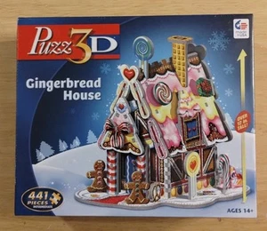NEW SEALED Puzz 3D Gingerbread House Candy Christmas Holiday Puzzle Hasbro 2012 - Picture 1 of 6