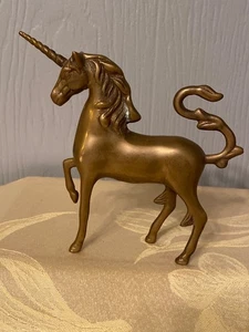 Massives Messing Einhorn Hergestellt in Korea Fantasy Mittelalter 6" T - Bild 1 von 4