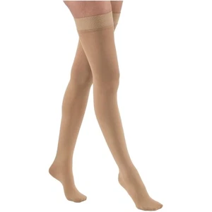 High-Quality Beige Compression Socks - 20-30 mmHg, Large, for Continuous Support - Picture 1 of 9