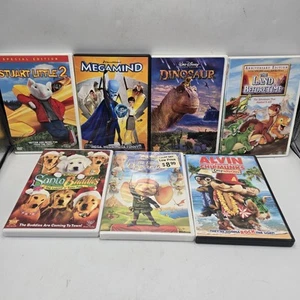 Kids Family DVD Lot Of 7 Stuart little Megamind Dinosaur Land Before Time Alvin - Picture 1 of 8