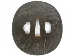 Suo Yamaguchi Suetsugu Kosuke Antique Japanese Sword Tsuba with Horse Design - Picture 1 of 11