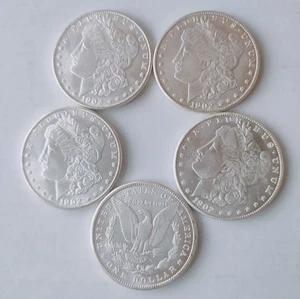 Lot of 5 1902 O  Morgan Silver Dollar $1 BU Brilliant - Uncirculated Condit - Picture 1 of 2
