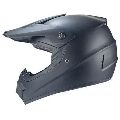 Crosshelm Helm Kinderhelm Motorradhelm Motocross Jethelm schwarz uni ECE DOT ATV - Bild 1 von 4