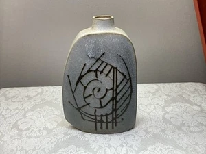 Roger Kalb Tolcarne Cornwall England Keramik Troika Stil Vintage Vase 8,5" - Bild 1 von 10