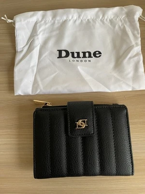 Dune Slim Quilted Medium Wallet / Purse In Black New Tags - Image 1 of 4