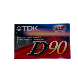TDK D90 Audio Cassette Tapes 90 Minutes High Output NEW - Picture 1 of 5