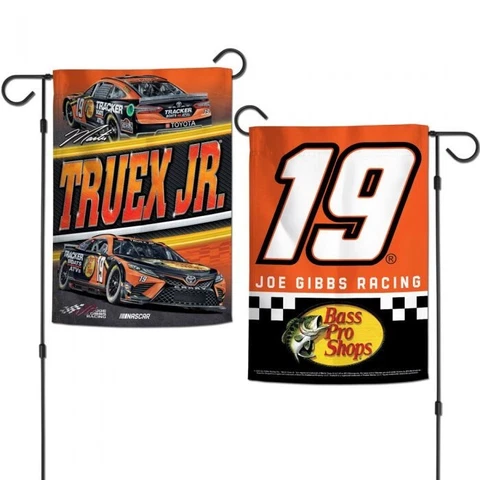 Martin Truex #19 2022 Bass Pro Shop GARDEN FLAG 2 SIDED 12.5 X 18 Free Ship Cover