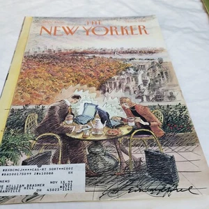 New Yorker Magazine Early Birds by Edward Sorel Nov 9 1998 Label - Picture 1 of 8