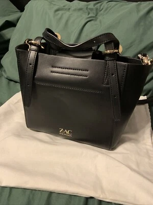 Mini bolso bandolera de cuero suave negro ZAC Zac Posen Eartha Foto 1 de 4