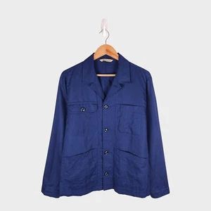JOURNAL STANDARD Japan Men's Blue Linen/Cotton Blend Chore Jacket - Picture 1 of 8