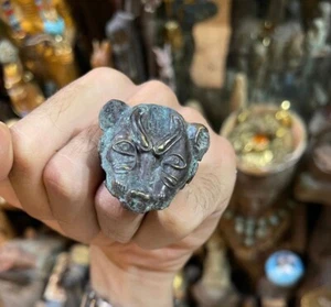 Increíble Anillo Sekhmet - Antiguo Anillo Réplica De La Diosa Sekhmet - Imagen 1 de 1