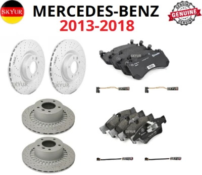 Rotores delanteros y traseros con pastillas de freno y sensores para Mercedes G63AMG G65AMG 2013-2018 Foto 1 de 4