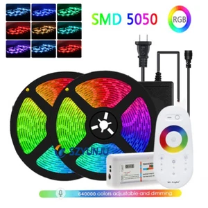 5050 LED strip RGB/RGBW 5M 300LEDs Color Changeable+Remote Controller+12V POWER - Picture 1 of 15