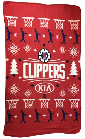 Los Angeles Clippers Promo Blanket 2019-2020 36” x 60” NBA LA Kia Christmas Cover