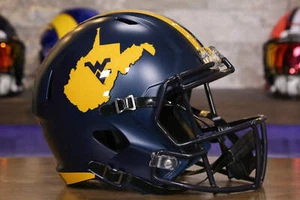 West Virginia Mountaineers Riddell Speed Display Helmet - Navy Country Roads Alt - Picture 1 of 1