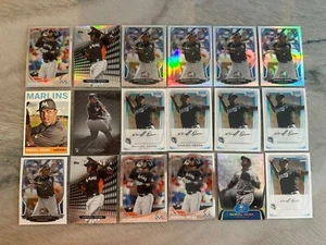 34X MARCELL OZUNA 2011-2013 RC LOT TOPPS BOWMAN CHROME UPDATE HERITAGE REFRACTOR - Picture 1 of 3