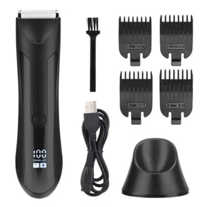 Men's Manscaping Pubic Hair Trimmer Groin Electric Ball Body Shaver Waterproof - Picture 1 of 21