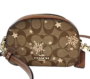 Borsa Coach Mini Serena in tela firmata con logo stampa stella e fiocco di neve - Foto 1 di 20