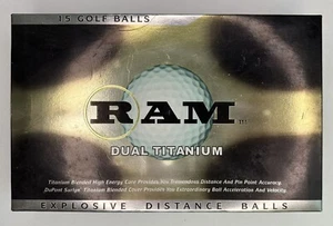 RAM Dual Titanium Explosive Distance Balls 15 Golf Balls Sealed - Picture 1 of 9