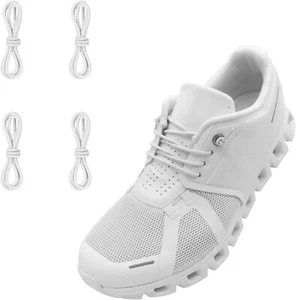 2 Pairs Elastic Shoe Laces for On Cloud 24''/60cm, White (Upgrade) - Picture 1 of 9