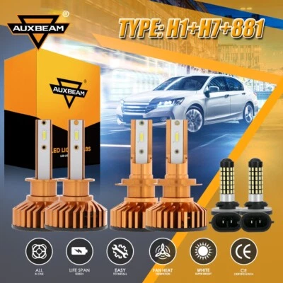 For Hyundai Sonata 2006 2007 2008 6X White LED Headlights + Fog Light Bulbs Kit - Image 1 of 4