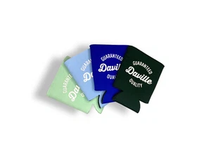 Lot of 4 DAVILLE Guaranteed Quality Koozie Brewery Beer Can Bottle Drink Holder - Picture 1 of 3