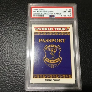 1991 impel disney collector cards MICKEY PASSPORT # 196 PSA 8 - Picture 1 of 2