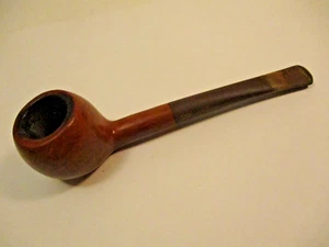 Twin Bore Bite Proof Smoking Pipe Apple London England 337C Burl Wood - Picture 1 of 11