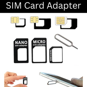 Sim Card adapter Slot Tray Sim Removal Tool Nano To Micro Converter Universal - Picture 1 of 9